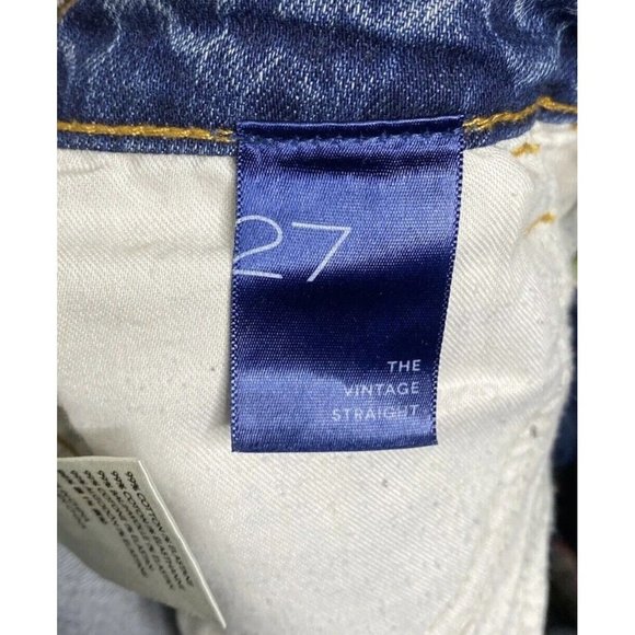 Pilcro And The Letterpress Women’s The Vintage Straight Jeans Distressed Blue 27 - Picture 7 of 8
